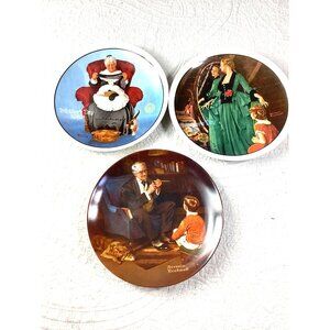 Set of 3 Plates Norman Rockwell Heritage Collection Limited Edition By Knowles